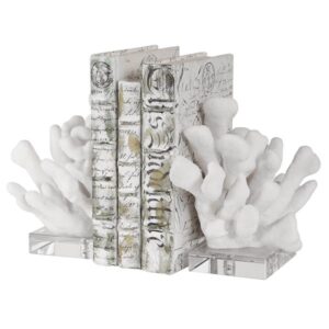 Charbel White Bookends Set of 2